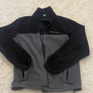 Columbia Two-Tone Black and Gray Fleece Jacket